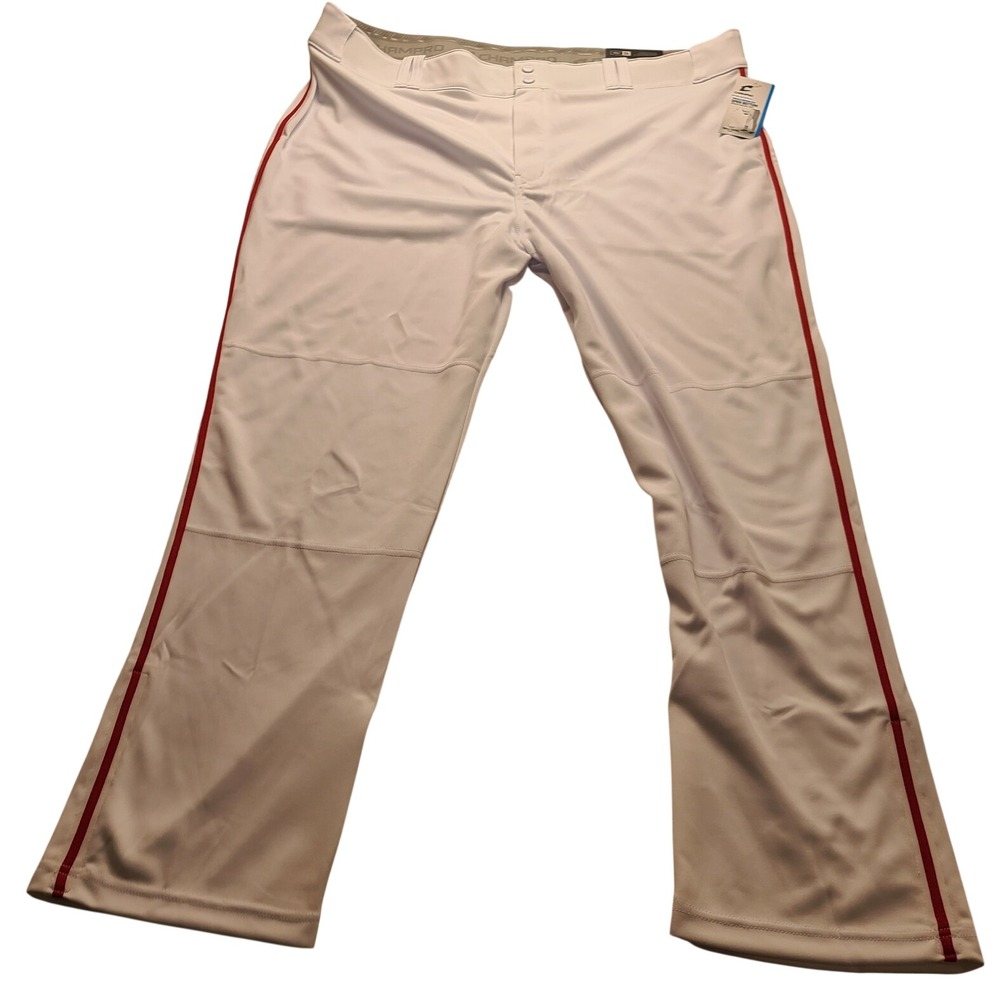 Champro Baseball Pant Men's Triple Crown 2.0 Open Bottom 3X White Red NWT